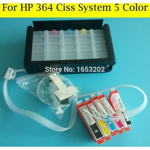 1 Set Newest Empty Ciss System For HP 364XL CIss With 364 Auto Reset Chip AND Stop Ink Cutting