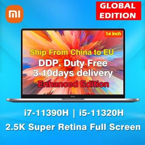 Newest Xiaomi RedmiBook Pro 14 Notebook Intel I7-1165G7/i5-1135G7 MX450 GPU 100% SRGB Screen Computer PC Windows 10 Laptops