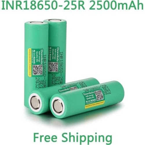 New 18650 battery Rechargeable battery INR18650 25R M 20A discharge Li-ion Battery 15A cell battery screwdriver flashlight