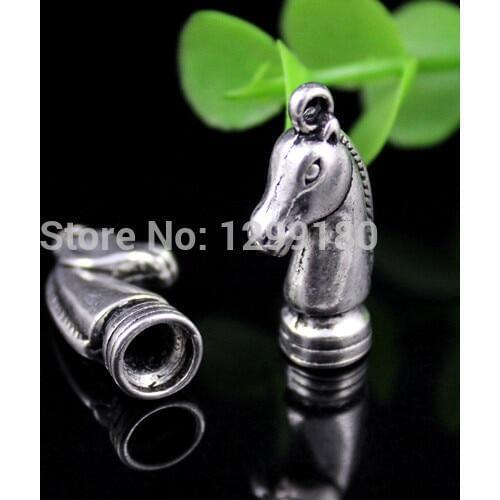 50pcs/lot Cord Crimp End Caps Buckle Tips for Necklace Bracelet Ropes Cords Connectors Horse Clasp 8.5x26mm (K00521)