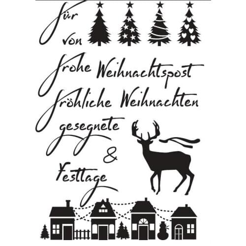 Christmas deer tree Transparent Clear Silicone Stamp Seal DIY Scrapbooking photo Album Decorative A0684