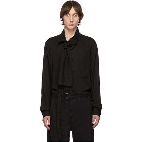 S-7XL!! 2020 mens shirts and scarves loose and long-sleeved new autumn and winter products