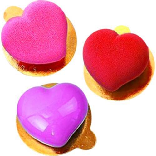 SHENHONG Curved Heart Shape Cake Mold For Baking Dessert Art Mousse Silicone 3D Mould Pastry Chocolate Pan Silikonowe Moule