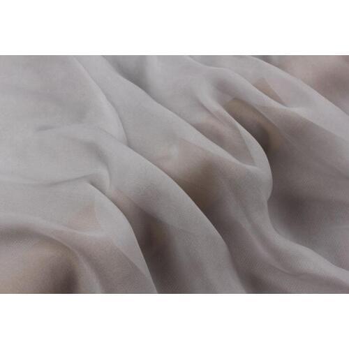 Howmay 100% pure silk fabric chiffon 5.5m/m 140cm 55" grey 47# color for scarf curtain decoration