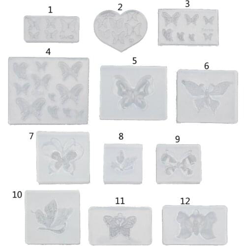 Cute Butterfly Silicone Resin Molds Earring Necklace Pendant Jewelry Tools