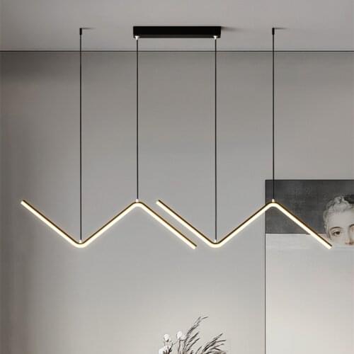 Modern Led Chandelier Lamp For Kitchen Dining Room Minimalist Design Home Decor Creative Restaurant Suspension Light Fixture