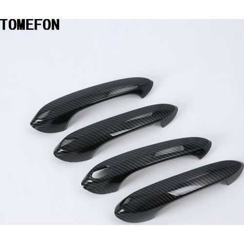 TOMEFON For 2018 BMW X3 ABS Carbon Paint Exterior Side Door Handle Bowl Cover Trim Car-styling Exterior Accessories
