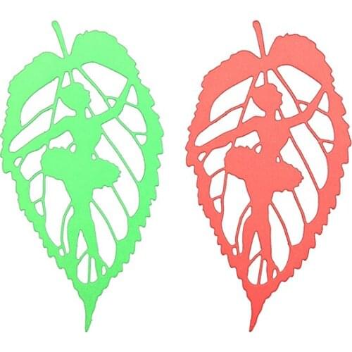 Julyarts Leaf Girl Stencils for DIY Scrapbooking Album For Card Making DIY Cardstock Die Cut