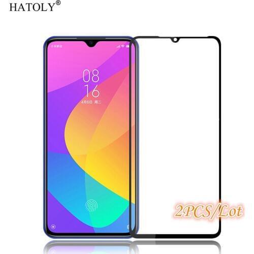 2PCS For Glass Xiaomi Mi 9 Lite Screen Protector Tempered Glass Full Glue Coverage Protective Phone Glass For Xiaomi Mi 9 Lite