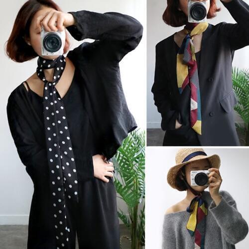 5X195cm Japanese Spring Summer Small Long Scarf For Girl Printed Belt Tie Scarf Bag Ribbon Hairbands Neck Scarf Jersey Scarf