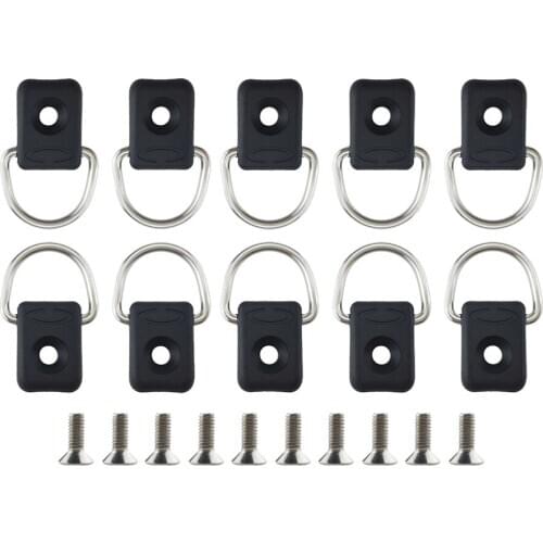 10 x Safety Fitting Canoe Kayak D Ring Outfitting Fishing Rigging Bungee Kit