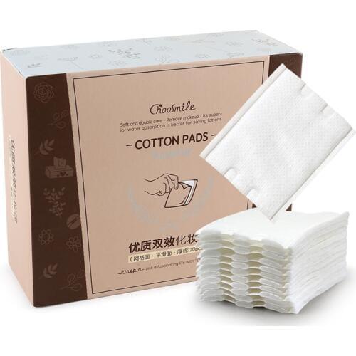 120pcs Cotton Pads Soft Makeup Remover Wipes Nail Art Polish Wipe Face Make Up Cleansing Pad With Mesh & Smooth Surface 60x50mm