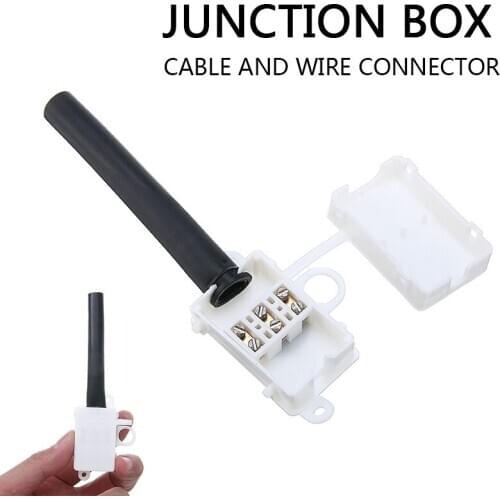 3 Pins Power Connector Adapter 10A 250V Waterproof IP44 3 Pin Electrical Cable Wire Connector Junction Box