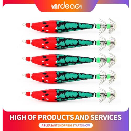 Ardea 1PCS Luminous Squid Jigs Octopus Umbrella Hook Fishing Lure Shrimp Bait Wobblers Swimbait Artificial Simulation Tackle