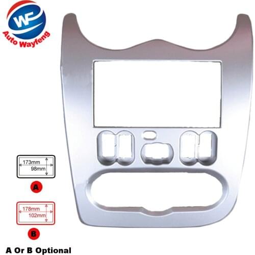 Double 2 Din Car Radio Replacement Dash Install Mount Kit for Renault Logan, Sandero, Dacia Duster, Logan 2010-2013 Fascia Plate