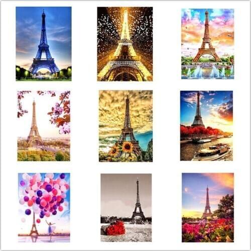 Dpsprue 5D DIY Diamond Embroidery Tower New Arrival Home Decoration Full Square/Round Painting Landscape Mosaic Handmade Gift