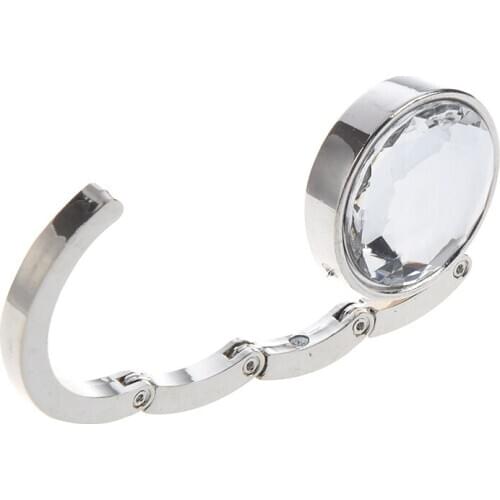 FGGS-Portable Foldable Folding Crystal Alloy Purse Handbag Hook Hanger Bag Holder