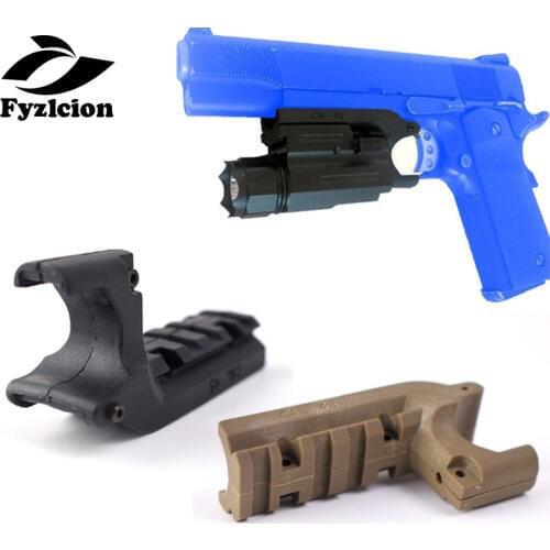 Fyzlcion Tactical 1911 M1911 Pistol Under Rail Mount Pistol Rail Adapter Laser Flashlight Mount with Trigger Guard Hunting Mount