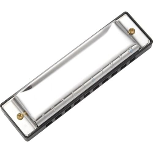 10 Holes Blues Harmonica Musical Instrument Stainless Steel Mouth Organ for Children Gifts