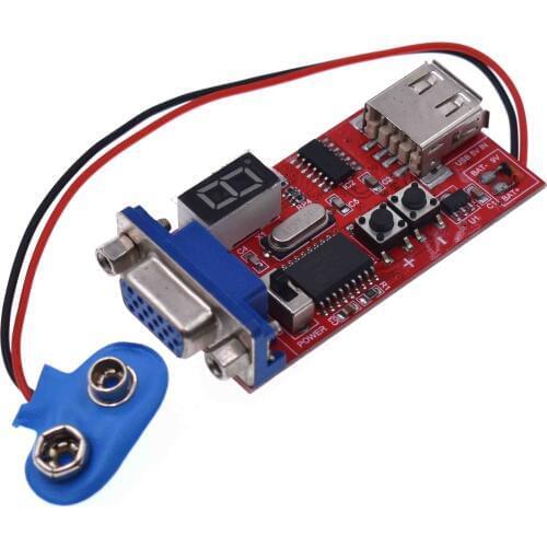 VGA Signal Generator LCD Tester 15 Signal Output USB Battery Dual Power Supply