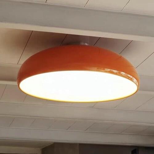 Italian Fashion Orange Ceiling Lamp Nordic Bedroom Aluminum Ceiling Lamp Modern Minimalist Style Living Room Decoration