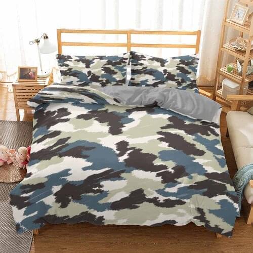 Camouflage Bedding Set Cool Boy Girl Kid Adult Duvet Cover Sets Comforter Bed Linen Twin Queen King Single Size Dropshipping