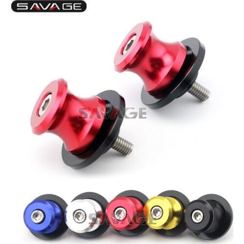 Swingarm Spools For Aprilia RSV 1000 4 R Aprilia SL SMV EVT 750 1200 Dorsoduro Tuono 1000 Motorcycle Accessories Stand Screws M6