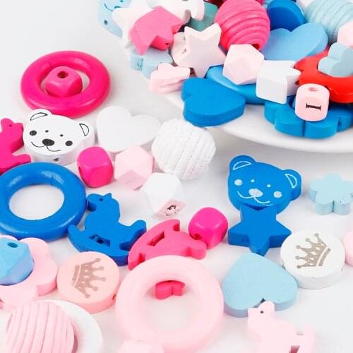 Creative Wooden Sewing Buttons Animal Scrapbooking DIY Supply Flower Mixed Color Crafts Decorative Wood Beads Button 2 Holes