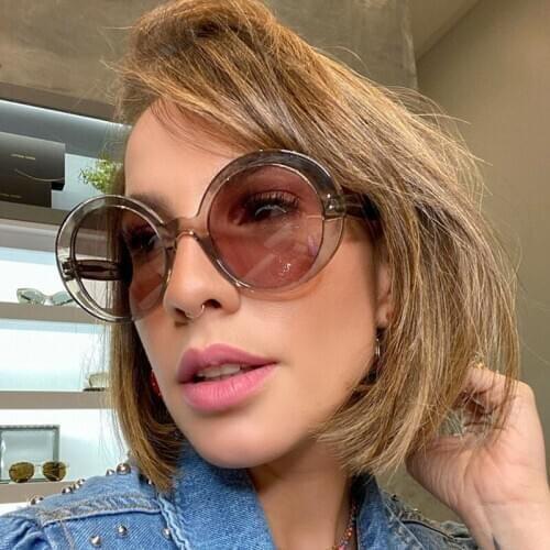 2020 round sunglasses oversized womens oval sunglasses female/male vintage sunglasses for womens luxury UV gafas de sol mujer