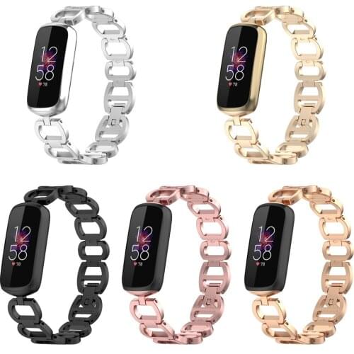 Metal Band For Fitbit Luxe Wrist Strap For Fitbit Luxe Stainless Steel Bracelet Adjustable Loop Replacement Belt For Lady Women