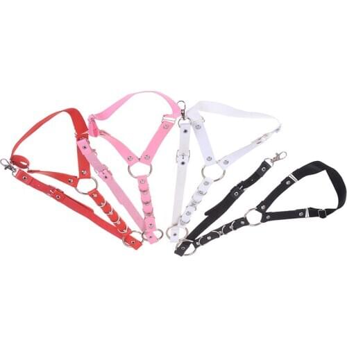 Men Women Fashion Harajuku Single Strap Clip Leather Punk Suspender Hook Adjustable Leg Ring Handmade Sock Garter