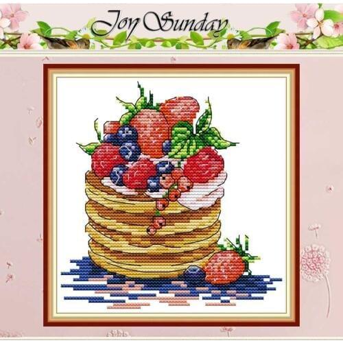 Dessert Counted Cross Stitch 11CT Printed 14CT Cross Stitch Sets wholesale Chinese Cross-stitch Kits Embroidery Needlework