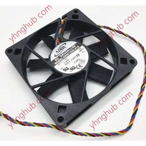 ADDA AD0812HB-D7B DC 12V 0.20A 80x80x15mm 4-Wire Server Cooling Fan