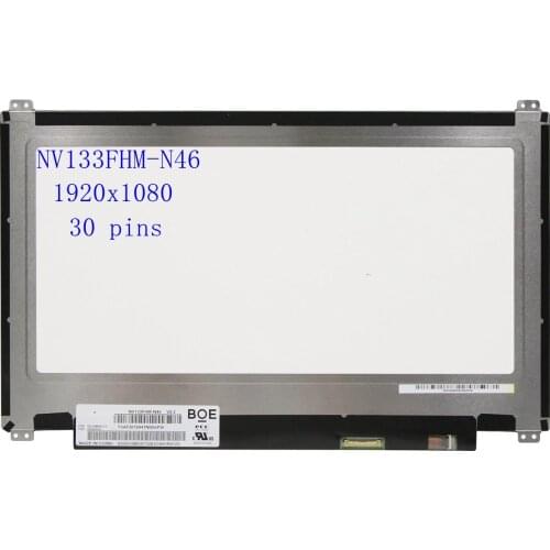Original Laptop 13.3" LCD Screen NV133FHM-N46 NV133FHM-N42 1920x1080 30PIN IPS Matrix LED Display Panel Replacement