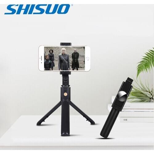 SHISUO K10 2020 New Hot HotMini Portable Bluetooth Wireless Selfie Stick Tripod Foldable Monopods IOS Android Phone Watch Movies
