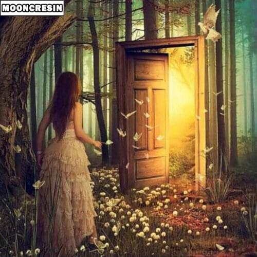 Full Round/Square 5D Diy Diamond Painting Fairy Tales Girl Diamond Embroidery Cross Stitch Sunrise Mosaic Picture Decor Home