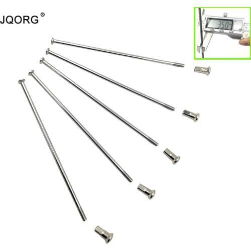 20pcs/lot JQORG 9G Spokes Diameter 3.5 mm 304 Stainless Steel Material Straight Pull Lighting Sliver Color Motorcycle Spokes