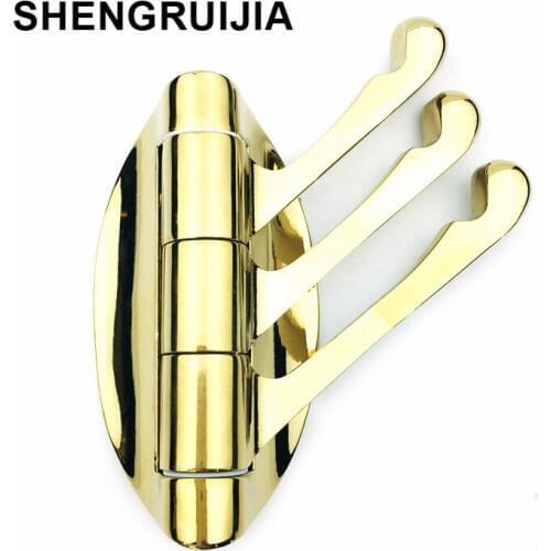 SHENGRUIJIA new good quality cheap price gold towel hooks metal wall hooks durable wall mounted hanger wall hanger for clothes