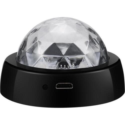 LED USB Car Atmosphere Light Sound Control Crystal Magic Ball Disco Lamp RGB Colorful Music Sound Light DJ Light