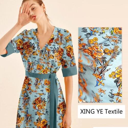 Pure Silk Fabric Soft Mulberry Silk Cloth for Dress Shirts Female Fashion Style Fabrics by the Meter for Sewing Material