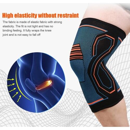 Outdoor Sports Knitted Nylon Knee Pad Elastic Knee Sleeves Knee Fitness Protector Pads for Men Women Mountaineering Running