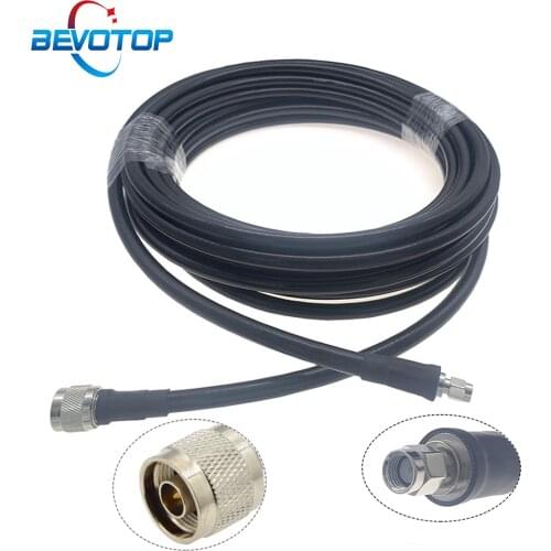 N Male to RP-SMA Male LMR400 Pigtail 50 ohm RF Cable Coax Extension Jumper for 4G LTE Cellular Amplifier Phone Signal Booster