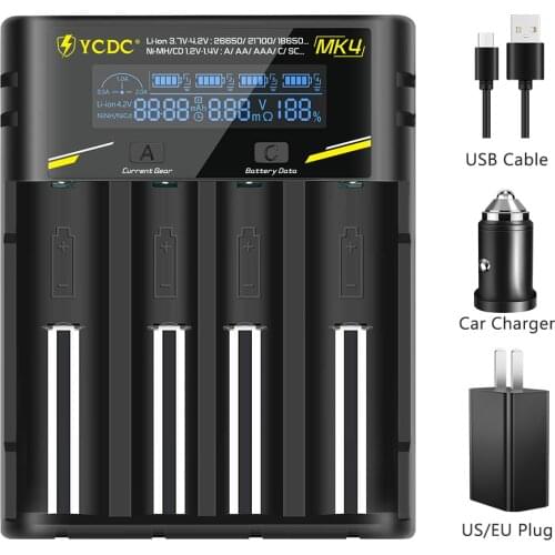 Universal USB 18650 Battery Charger Charging 3.7V Rechargeable Lithium Battery For Ni-MH AA AAA Li-ion 26650 18650 Battery Black