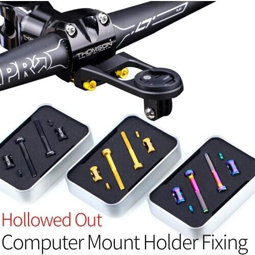 Risk M5x40mm Titanium Bike Computer Holder Fixed Bolt MTB Road Bicycle Speedometer/Camera Mount Holder Extended Fixing Screw Set