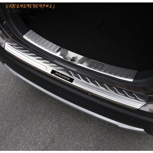 Internal and External Stainless Steel Shock Rear Guard Sill Trunk Tread Tread Appearance Apt For Mitsubishi Outlander 2016