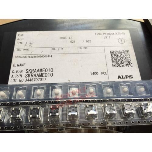 Japan ALPS Tact Switch SKRAAME010 Waterproof and Dustproof 6*6*5 Patch Silicone Button Soft