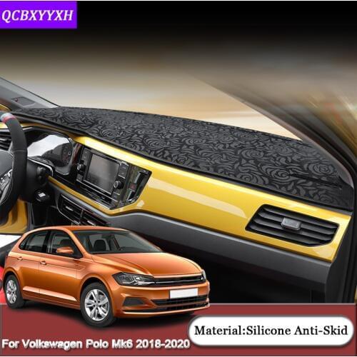 For Volkswagen Polo Mk6 Virtus Sedan 2018-2020 Car Dashboard Avoid Light Pad Polyester Instrument Platform Cover Protective Mats