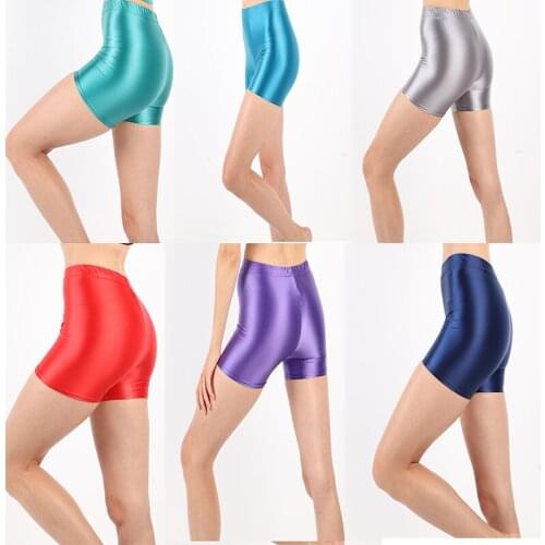 HYRAX Nude Pants Women Tights Sexy Fitting Solid Satin Shiny Oil Pantyhose Leggings Short Sleeve Women T-Shirt