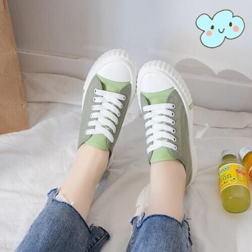 Tenis mujer Women Tennis Shoes Breathable canvas Platform Height-increasing lace up Female Footwear Ourdoor Women Sneakers