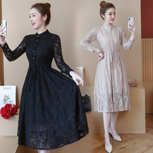 Spring Winter New Vintage Black Sexy Lace Mini Dresses 2019 Korean Women Elegant Bodycon Short Dress Party Office Lady Vestidos